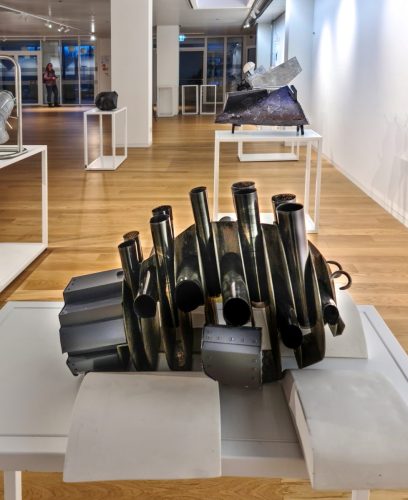 Newsfeed, 2022-2025. Steel. aluminum, plastic with digital print.