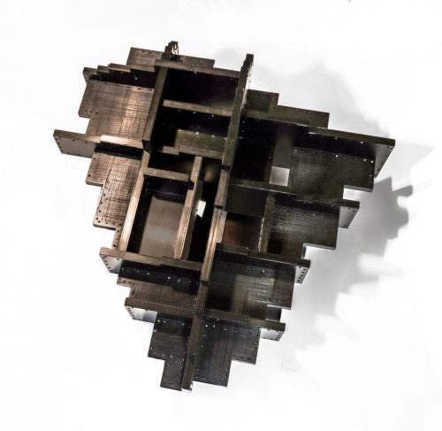Triangle object, 2025, anodized aluminum.