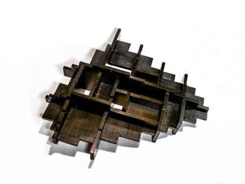 Triangle object, 2025, anodized aluminum.