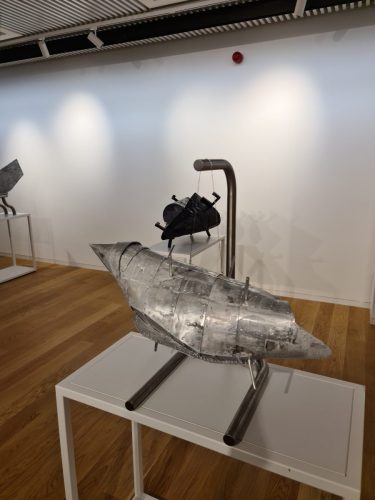 Object with a map II, 2024, aluminum, engraving.