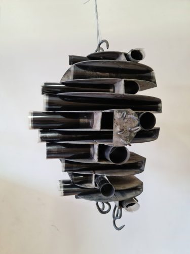 Newsfeed, 2022. Steel.  plastic with digital print.