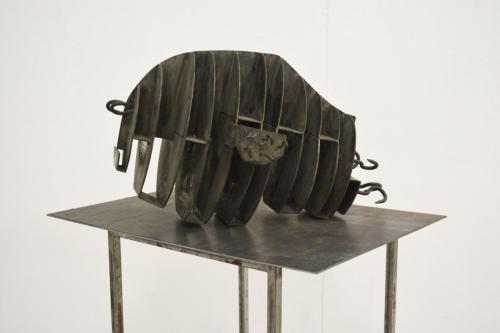 OPEN HEAD, 2015, black metal.