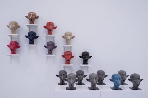 Hierarchy, 2018-2021. Coloured wax, bronze.