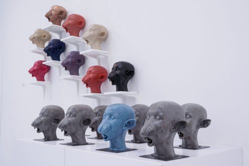 Hierarchy, 2018-2021. Coloured wax, bronze.