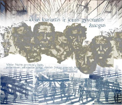 VILNIUS' WEATHER, 2009, dry point, digital print.